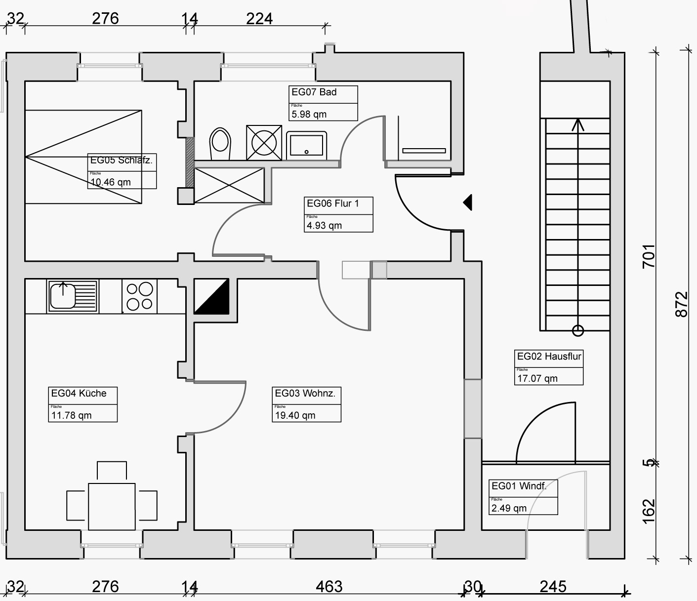 EG-Wohnung-Grundriss