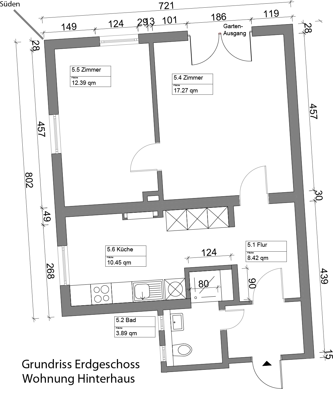 Grundriss feie Wohnung Herrnhut zu vermieten